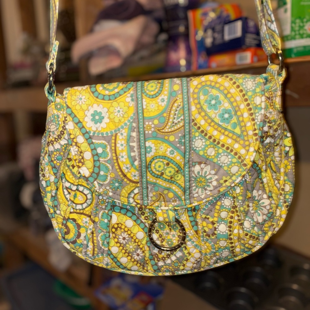 Vera Bradley retired Saddle Up style with Lemon Parfait design. Shoulder Bag